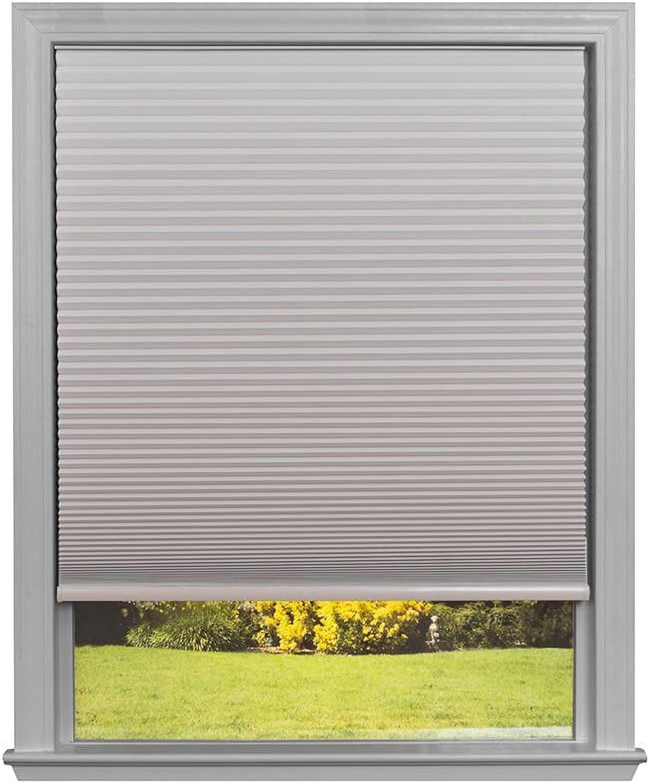 Redi Shade No Tools Easy Lift Trim-at-Home Cordless Cellular Blackout Fabric Shade Natural, 60 in x 64 in, (Fits windows 43 in - 60 in)