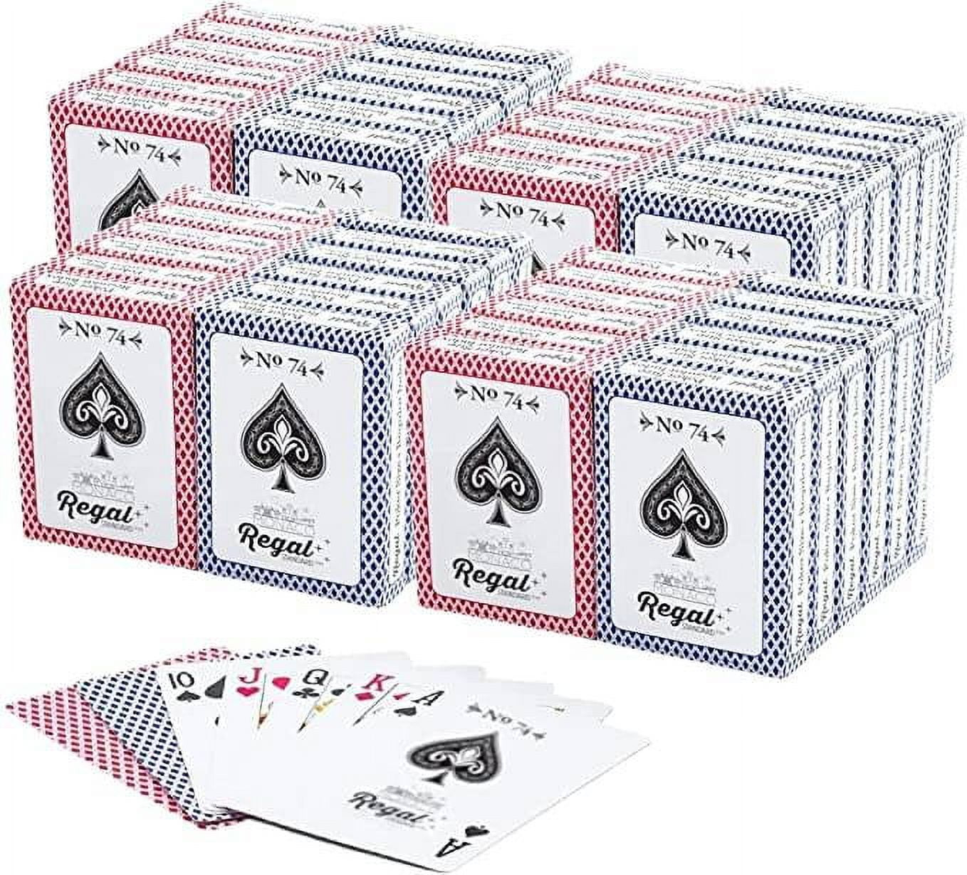 Regal Games, Monaco Casino Standard Playing Cards, Versatile Game Option, 48 Pack (24 Red Deck, 24 Blue Deck)