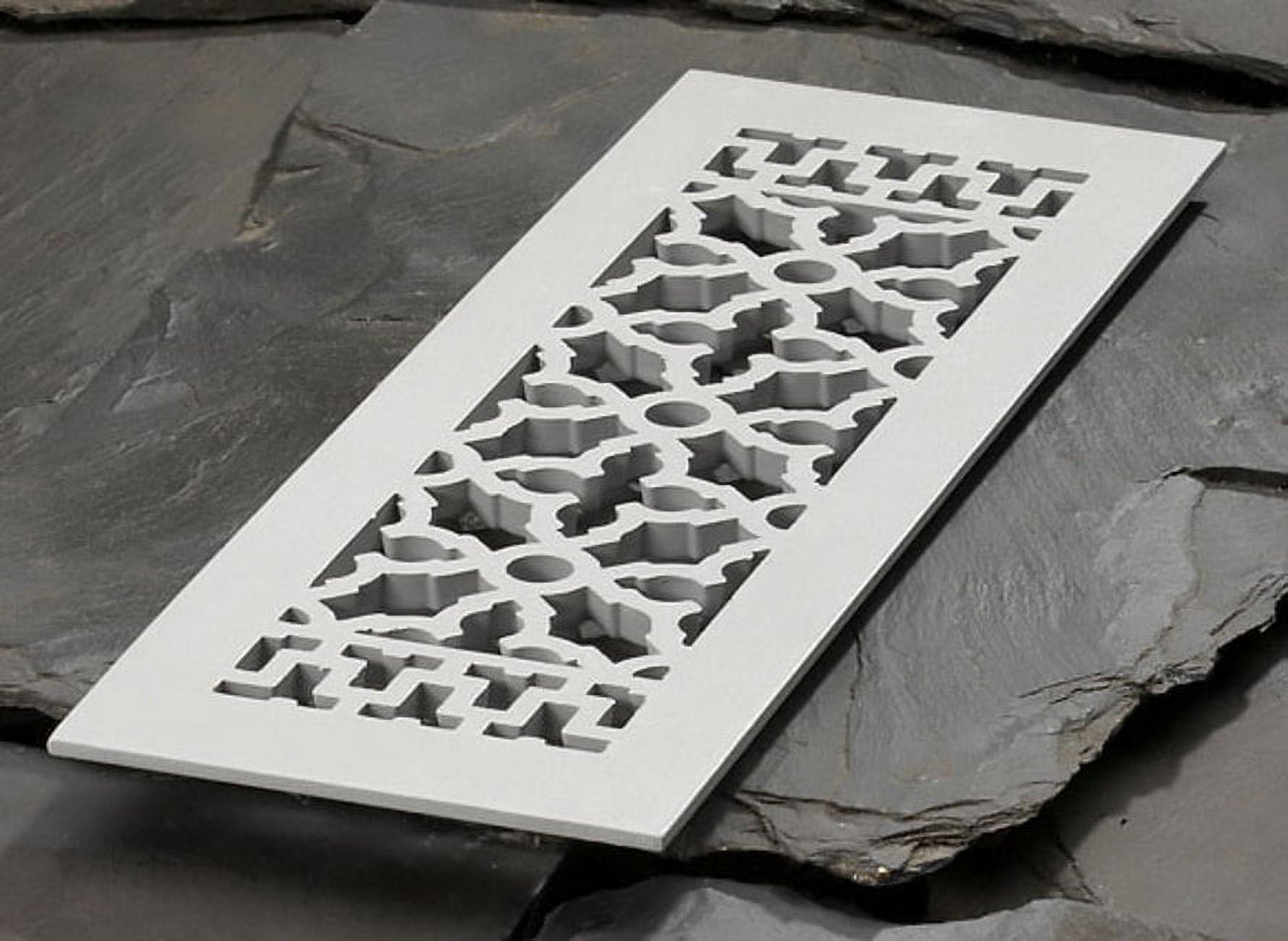 Reggio Registers 616-Anh Scroll Series 4" X 14" Floor Grille - Grey