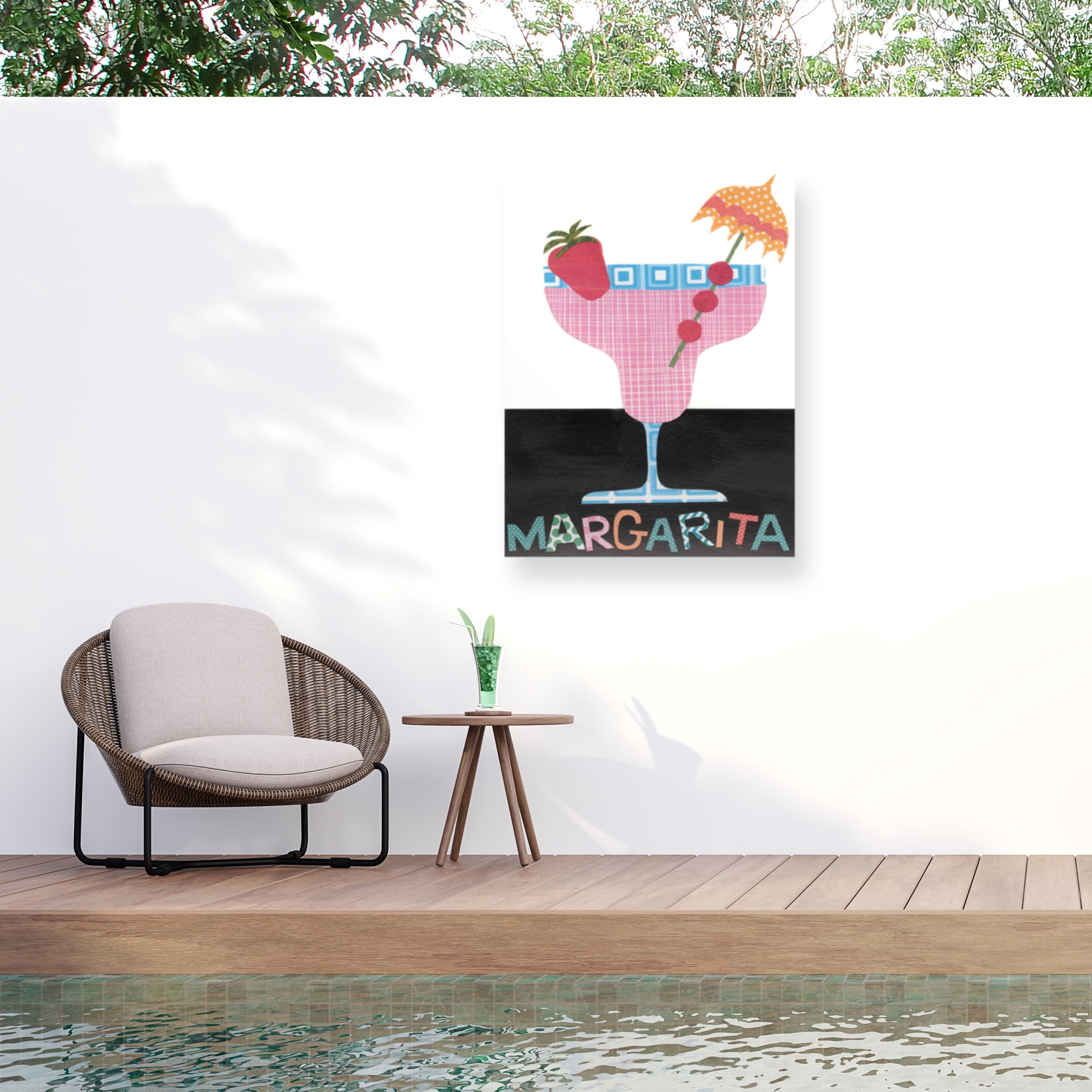 Regina Moore 'Mix Me A Drink IV' Outdoor Canvas 19x14