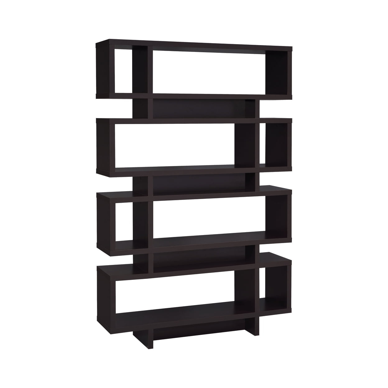 Coaster Home Furnishings 4 Tier Display Bookcase Storage Shelf, Cappuccino