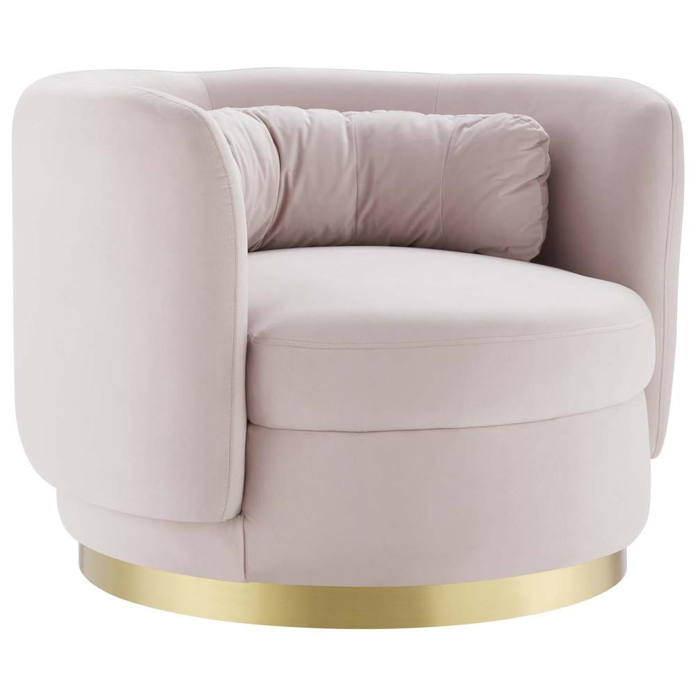Relish Performance Velvet Swivel Chair-EEI-4999
