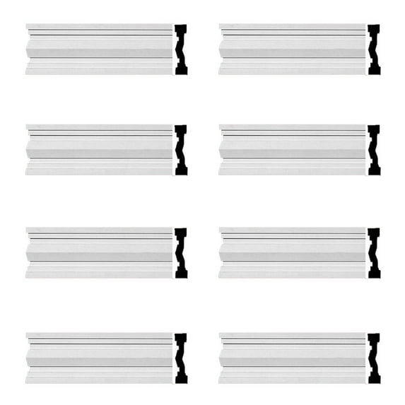 Renovator's Supply Crown moulding White Urethane Wellfleet  Design 8 Pieces Totaling 768" Length