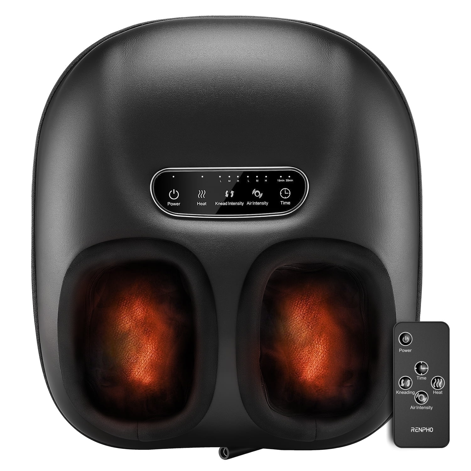 Renpho Shiatsu Foot Massager with Heat for Tired Foot Blood Circulation up to size 11, Black,Fathers Day & Birthday Gifts for Mom Dad Men