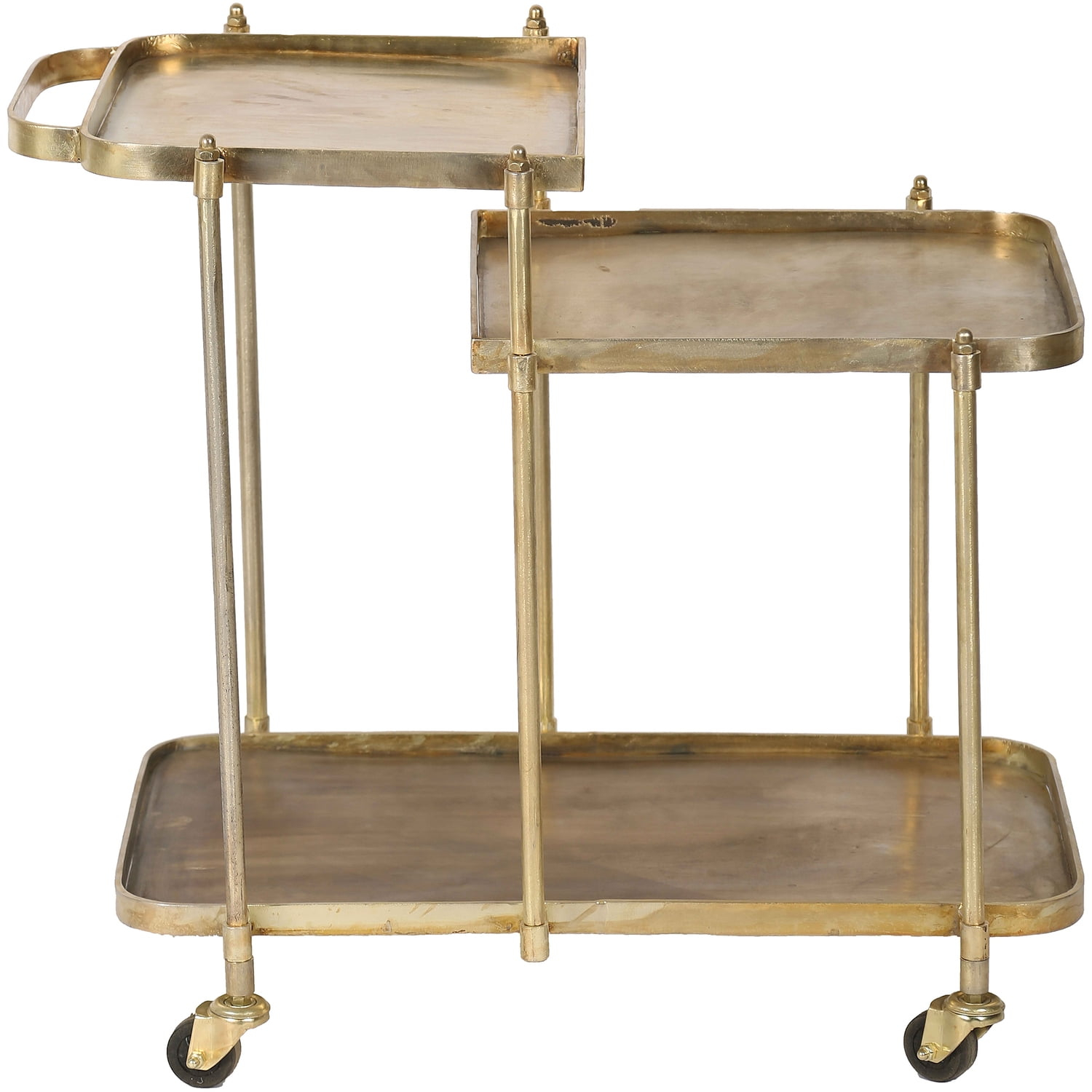 Renwil Vista Antique Brass Bar Cart