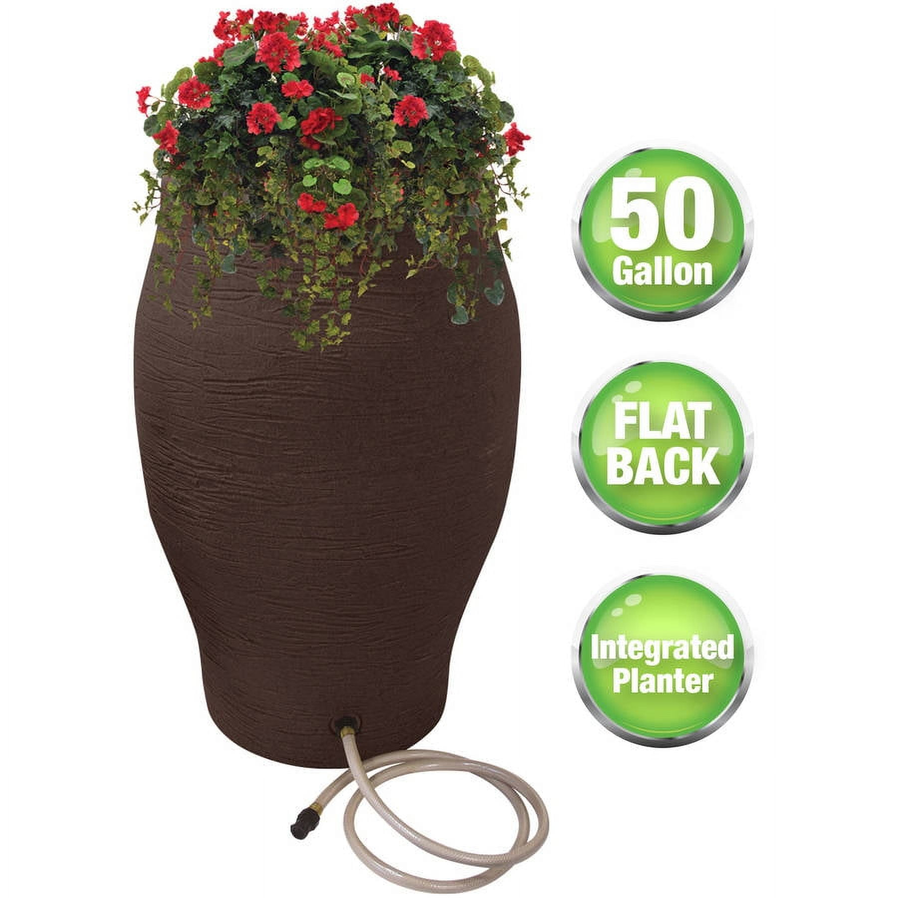 EMSCO Group EMSCO Group Weather Resistant Plastic Rain Barrel and Hose with Diverter Kit