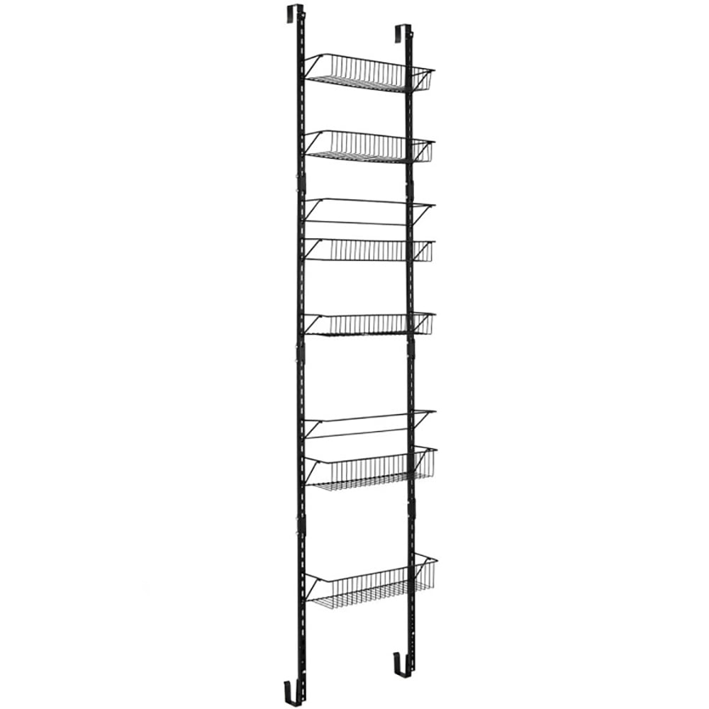 Resenkos Over the Door Pantry Organizer Rack with Adjustable Door Hook and 6 Basket,