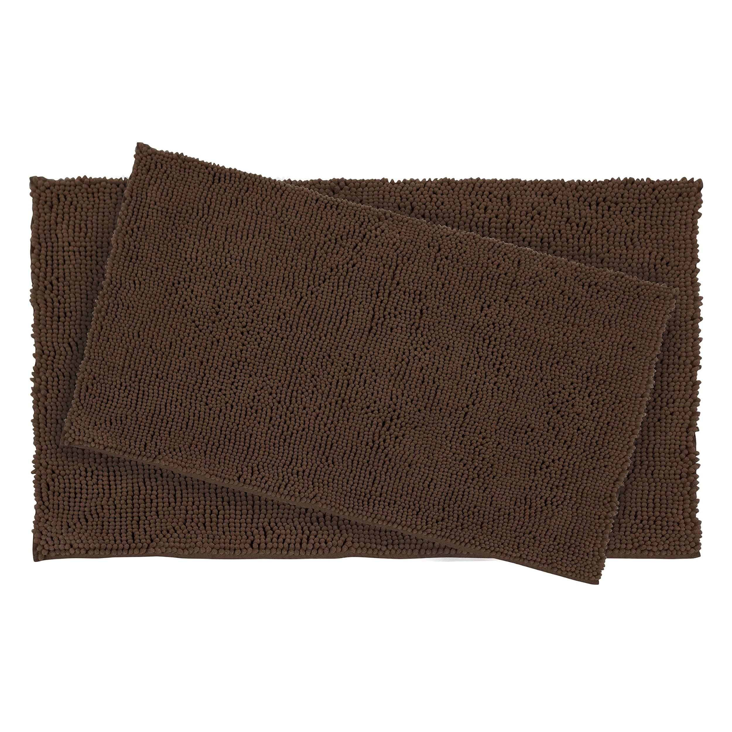 Resort Collection Chenille Plush Loop Bath Mats, 2-Piece Set