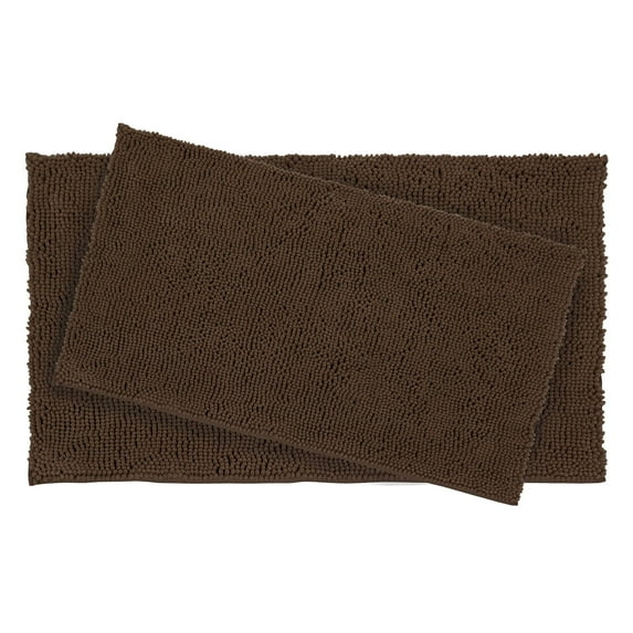 Resort Collection Chenille Plush Loop Bath Mats, 2-Piece Set