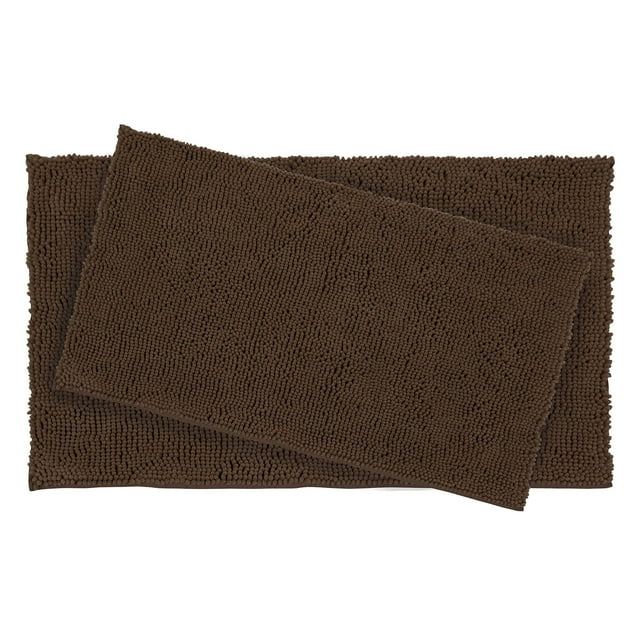 Resort Collection Chenille Plush Loop Bath Mats, 2-Piece Set