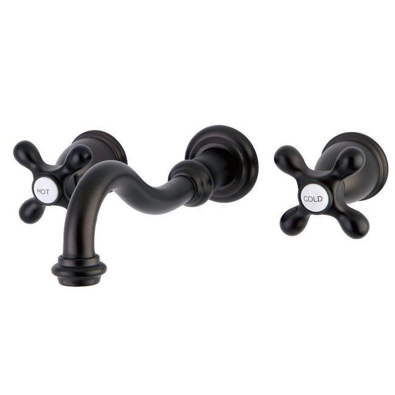 Kingston Brass Vintage Two-Handle 3-Hole Wall Mount Bathroom Faucet