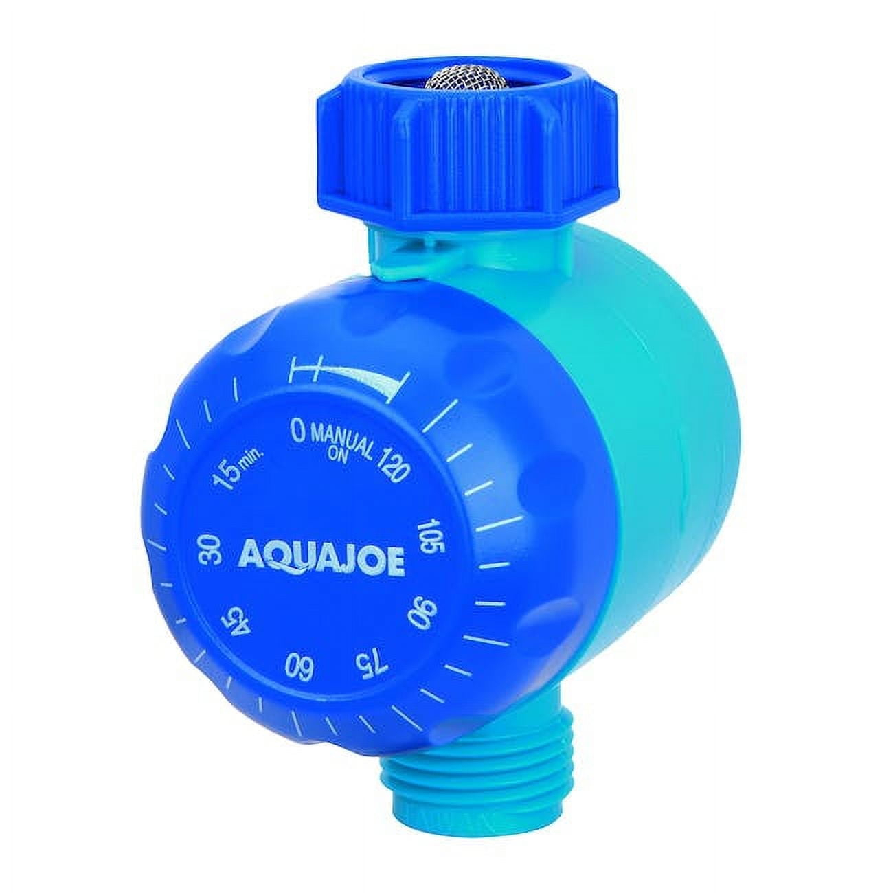Restored Aqua Joe AJ-WTX2 Set of 2 Manual Water Timers Dual-Zone Coverage 2 Hours Max Timer Built-In Timer Bypass Function (Refurbished)