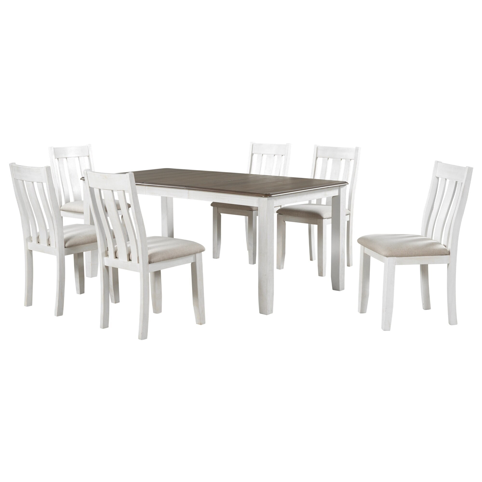 Retro Style 7-Piece Dining Table Set