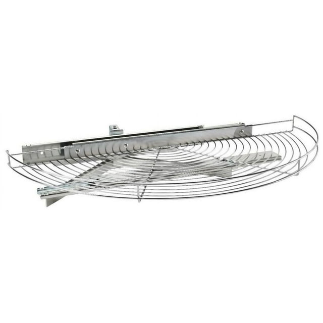 Rev-A-Shelf 5881-33-1 Classic 33" Half Moon Wire Lazy Susan Shelf Blind Corner Pivot