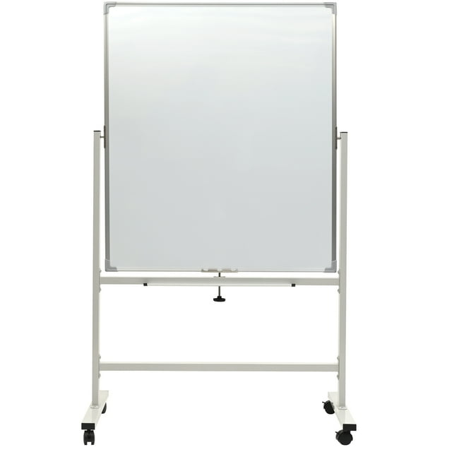 Reversable Whiteboard on Wheels - 36"x 42" (White Frame)