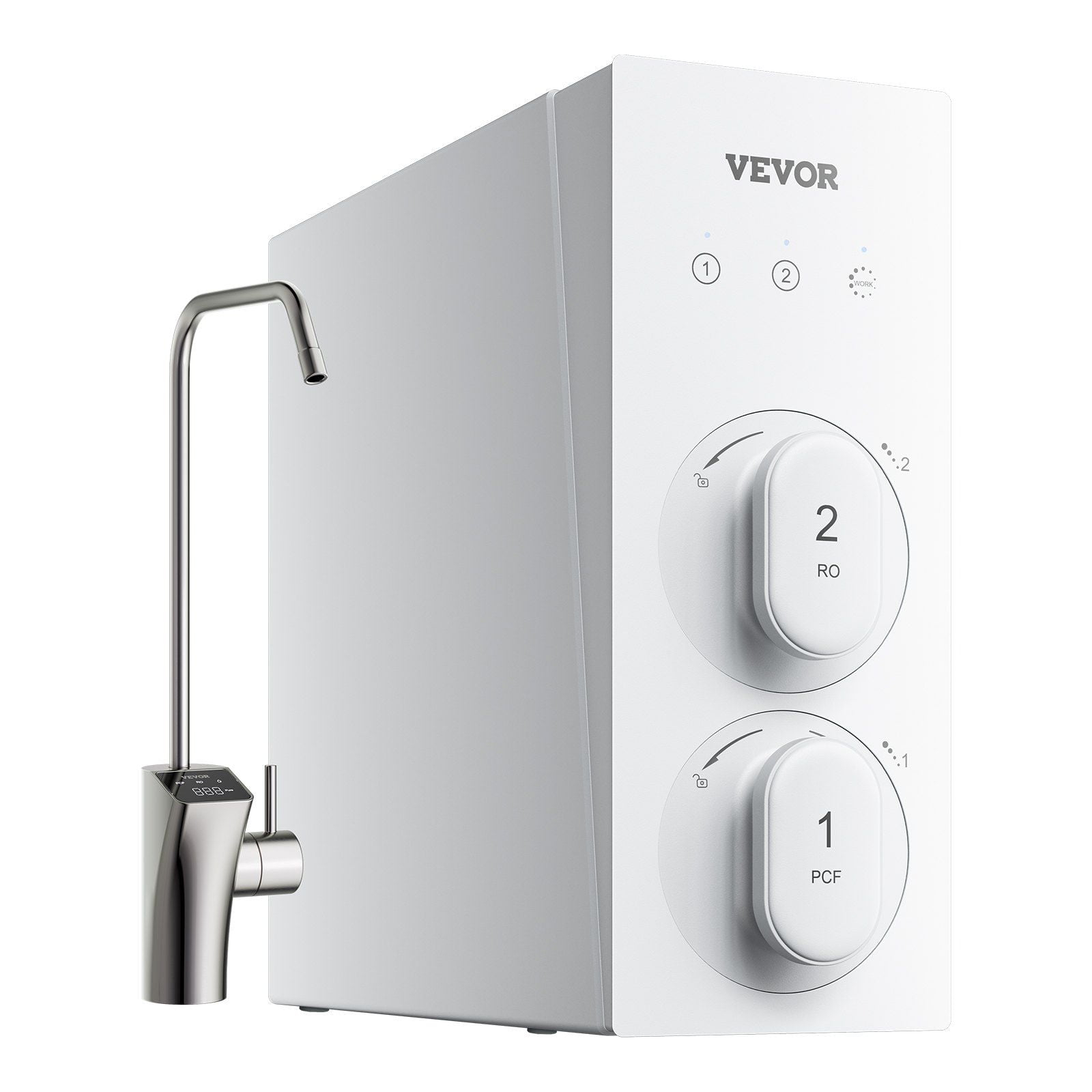 VEVOR Reverse Osmosis System, 800 GPD 8-stage Tankless Reverse Osmosis Water Filter, NSF Certified TDS Reduction, Under Sink Water Filtration System with Smart Display Faucet, 2:1 Pure to Drain Ratio