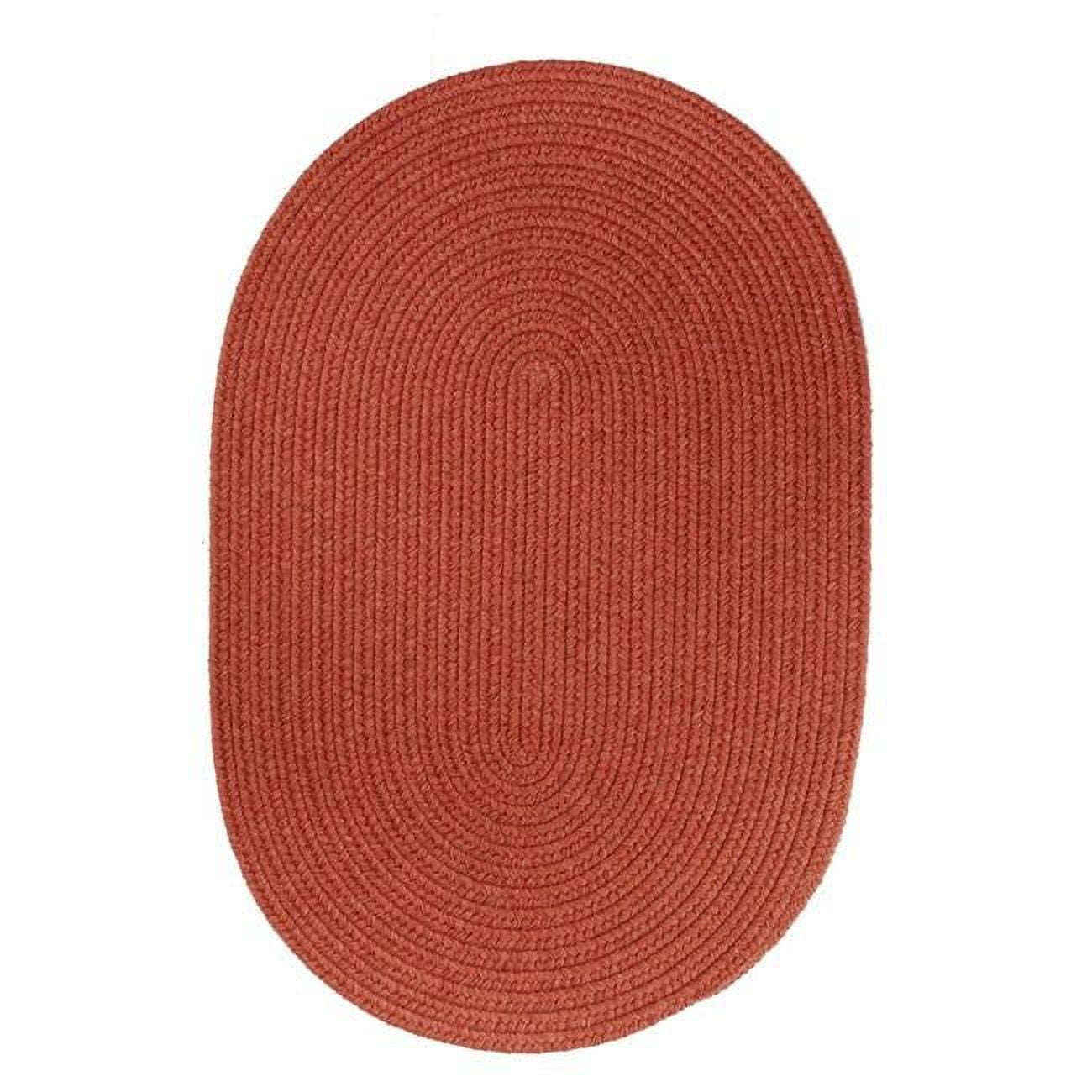 Rhody Rug  Solid 4' Round Wool Rug Terra Cotta