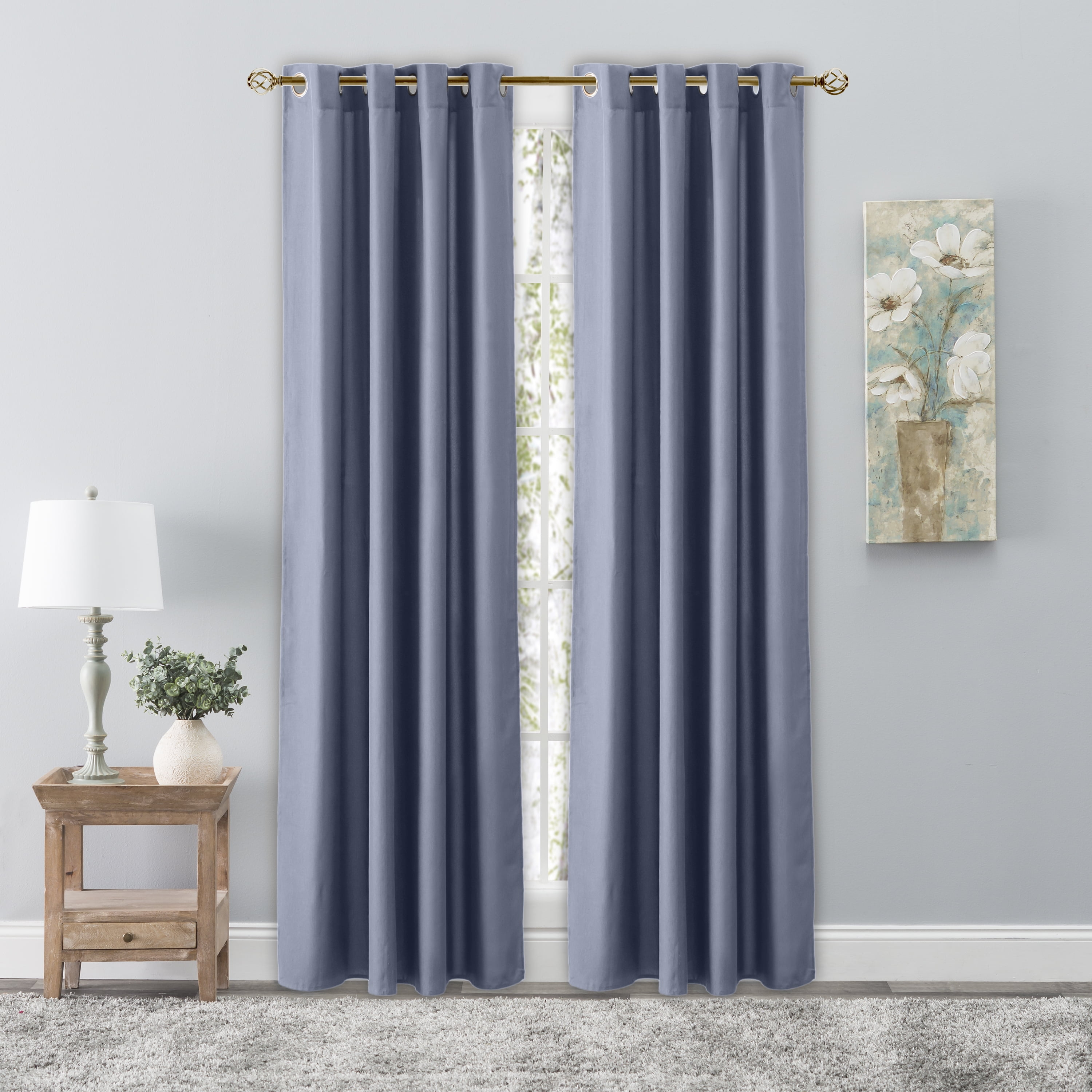 Ricardo Glasgow Grommet Panel w/Wand 56x45 Cornflower Blue