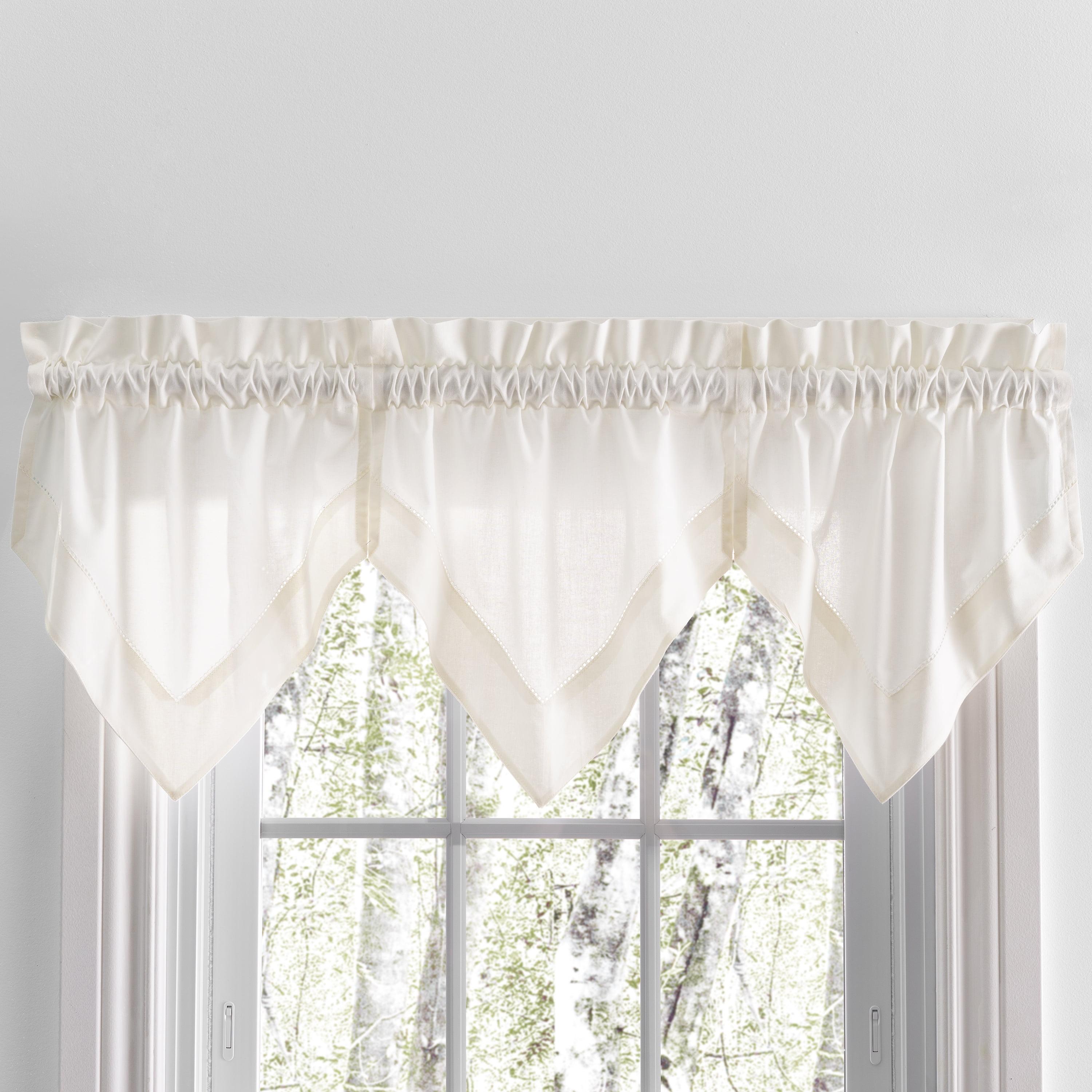 Ricardo Simplicity 3pc Handkerchief Valance Set 48x15 Natural