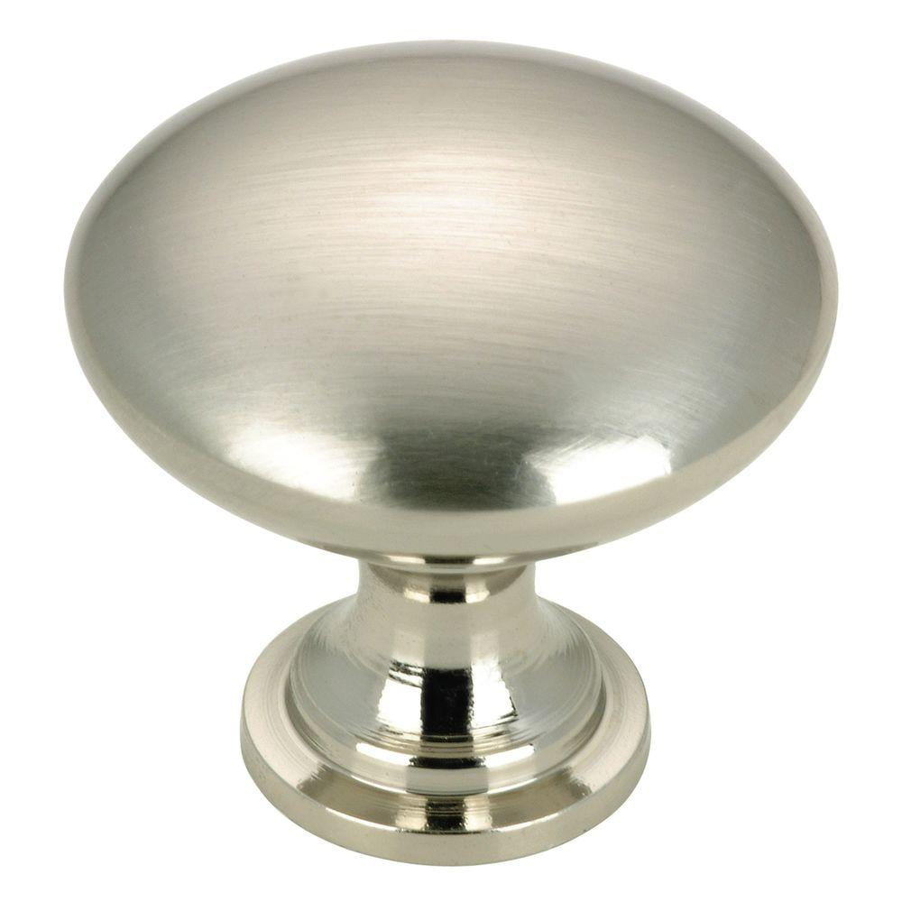 Richelieu Hardware 1-1/5 in. (30 mm) Brushed Nickel Cabinet Knob (10 per Pack)