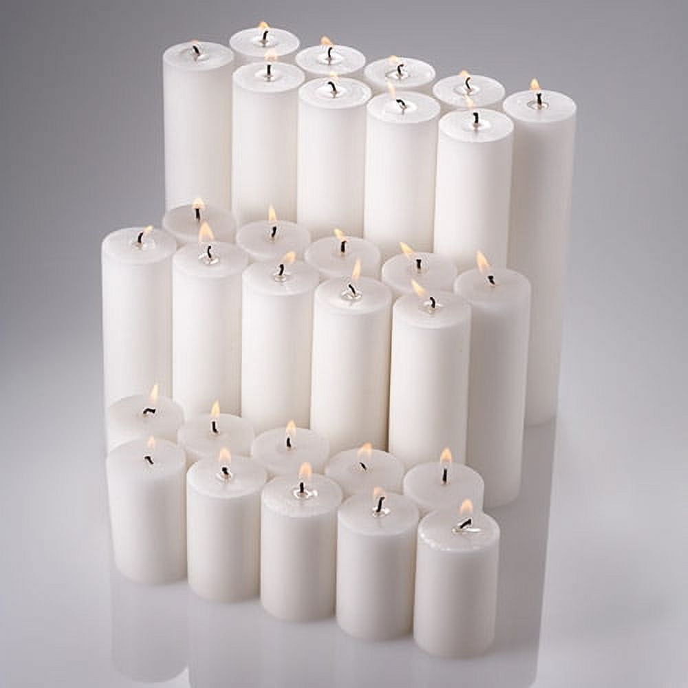 Richland® Pillar Candles White Set of 30