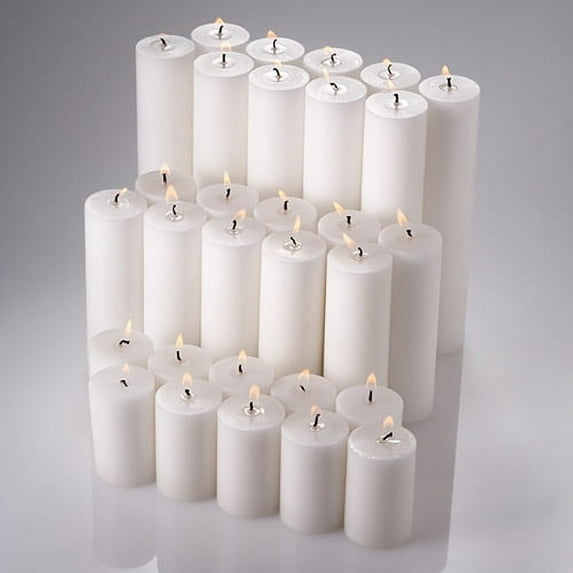Richland® Pillar Candles White Set of 30