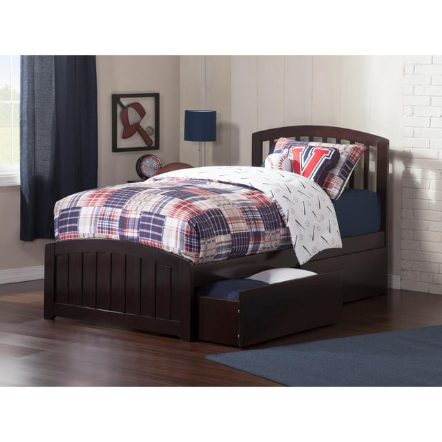 Richmond Platform Bed with Matching Foot Board with 2 Urban Bed Drawers in, Multiple Colors and Sizes
