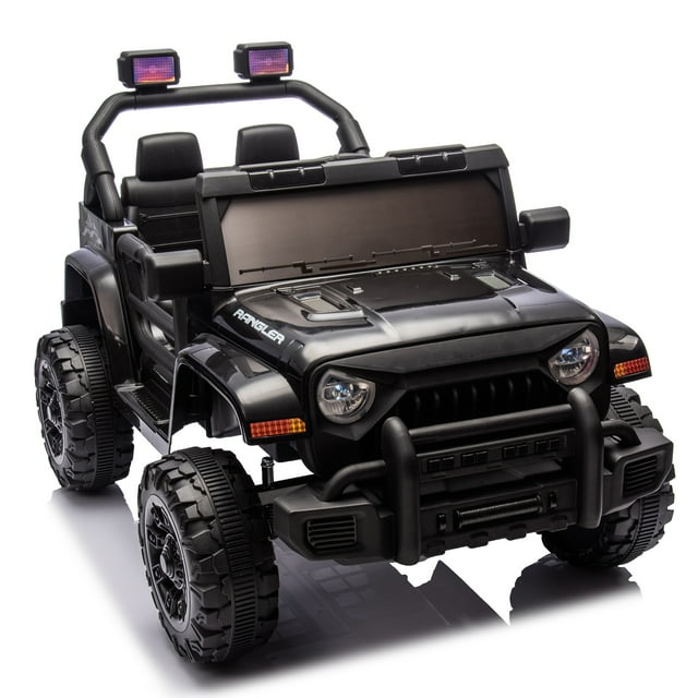 Shininglove Kids 12V Electric Ride on Toy Car with Remote Control, Spring Suspension, LED Light & Music Player