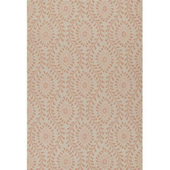 Riviera Machine Made Transitional Rectangle Area Rug - Coral - 3 ft. 3 in. x 5 ft.