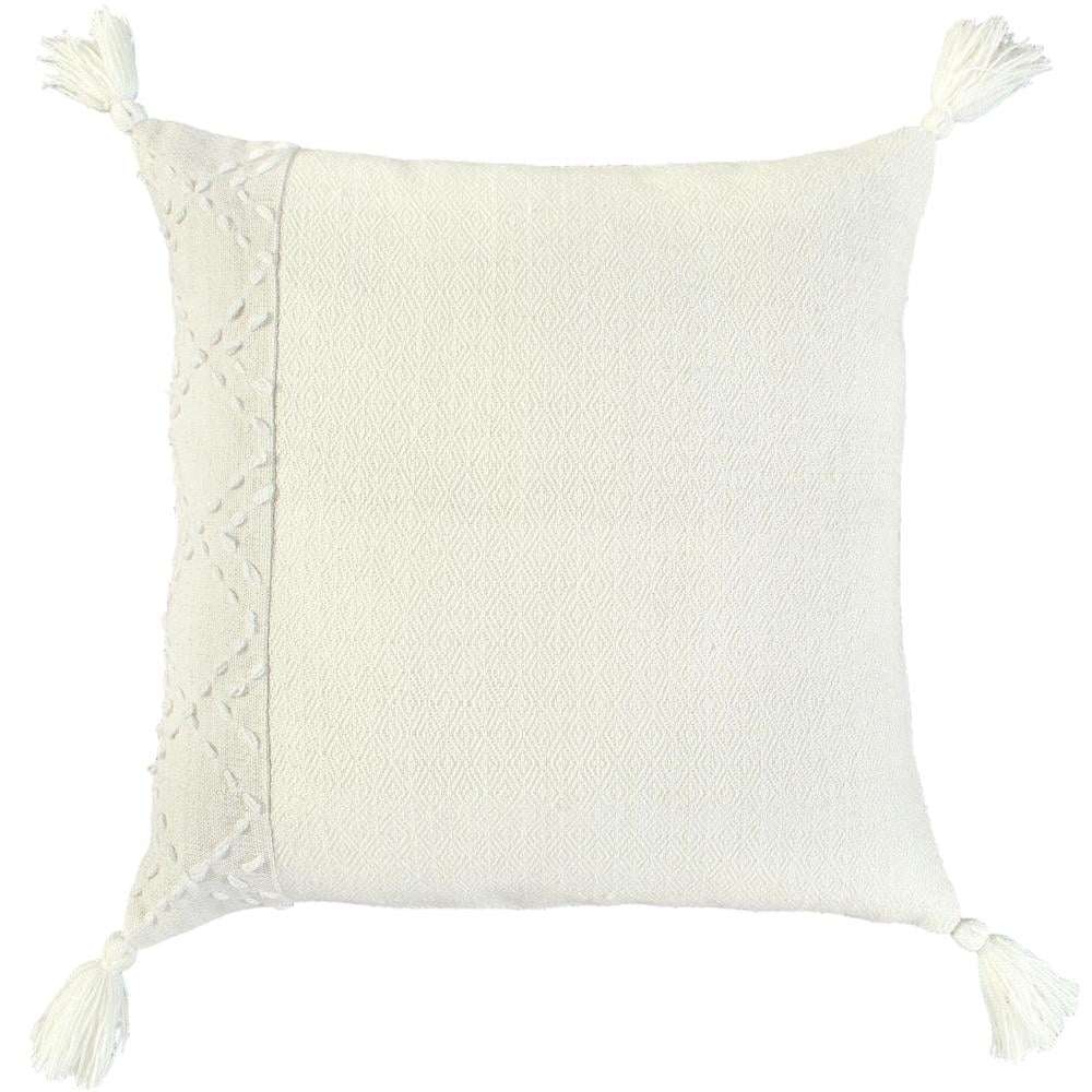 Rizzy Home Color Block 20" x 20" Poly Pet Pillow Cover Ivory/Ivory