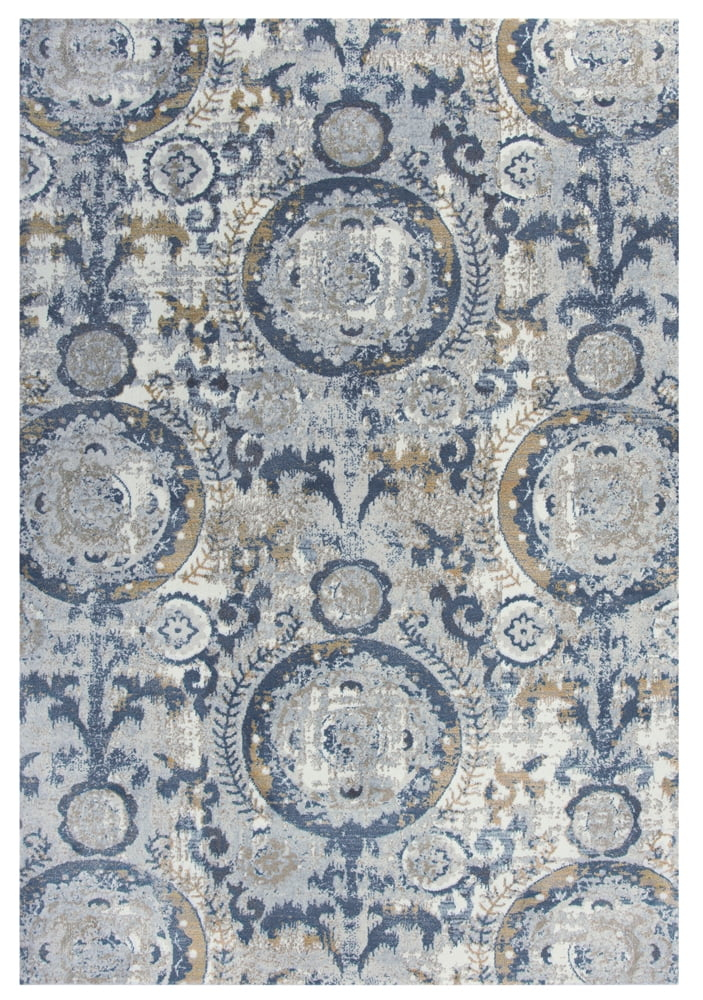 Rizzy Rugs Bristol Area Rug BRS107 Beige Vintage Rings 3' 11" x 5' 6" Rectangle