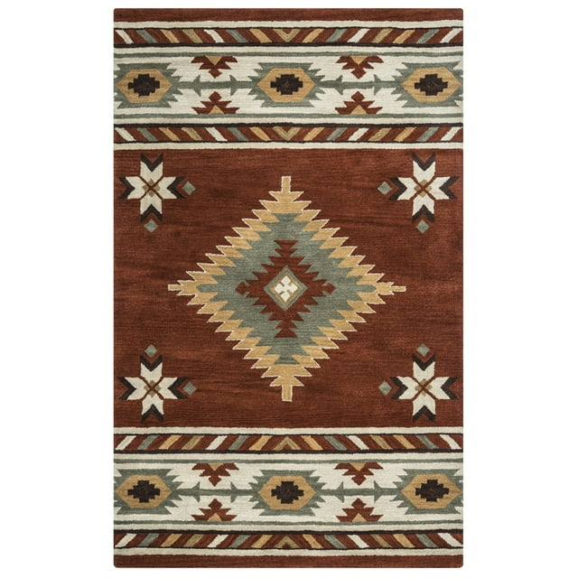 Rizzy Rugs Southwest Area Rug SU1822 Rust Jagged Star 3' x 5' Rectangle