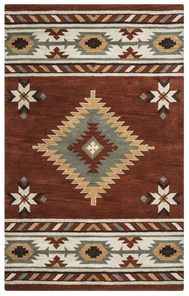 Rizzy Rugs Southwest Area Rug SU1822 Rust Jagged Star 9' x 12' Rectangle