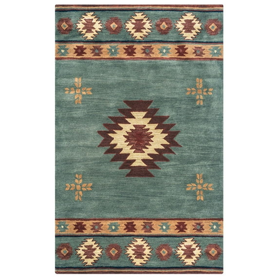 Gatney Rugs Frost Area Rug SU2008 Gray Blue Jagged Shapes 2' 6" x 8' Rectangle