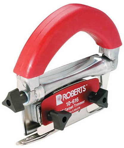 Red Stainless Steel Carpet Trimmer with Rubber Handle