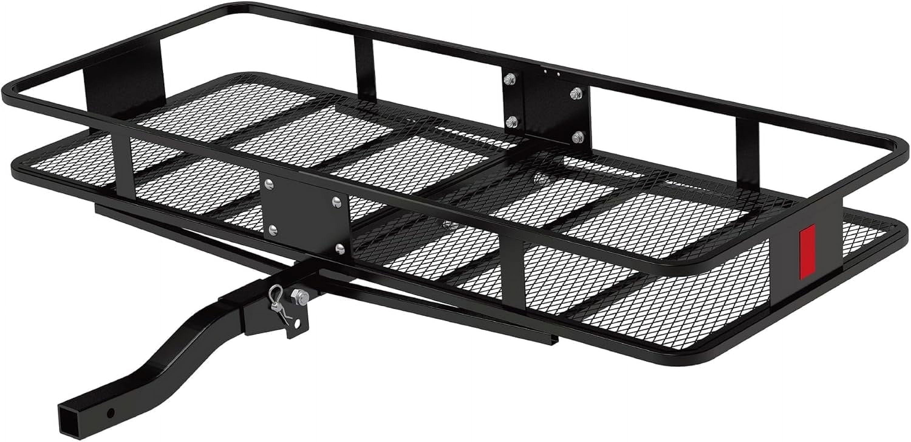 ROCKLAND Rockland 60 x 24-Inch Hitch Cargo Carrier 60-in L x 24-in W x 6-in H Steel Hitch Cargo basket