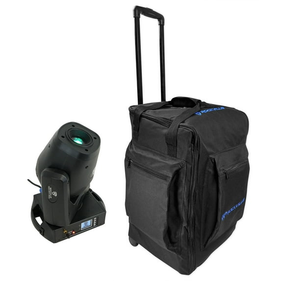 Rockville ROCK SPOT 260W DJ Moving Head Spot Light w/ Wireless DMX+Rolling Bag