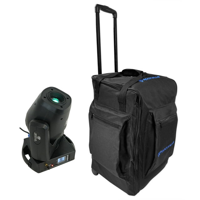Rockville ROCK SPOT 260W DJ Moving Head Spot Light w/ Wireless DMX+Rolling Bag