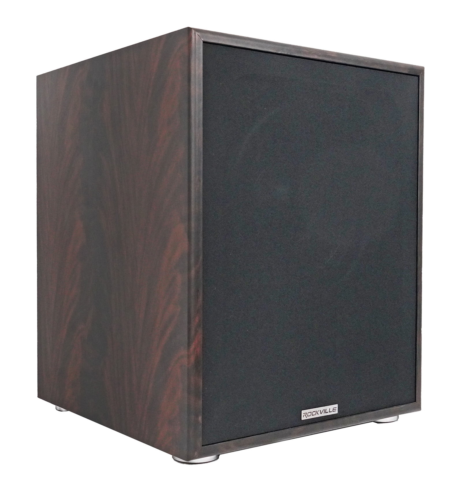 Rockville Rock Shaker Dark Wood 800w 12" Powered Home Theater Subwoofer Sub