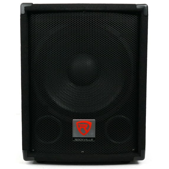 Rockville SBG1128 12" 600 Watt Passive Pro DJ Subwoofer, MDF Cabinet/Pole Mount