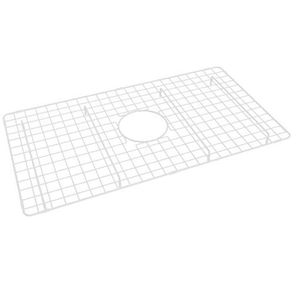 Rohl Wire Sink Grid For Um3018 Kitchen Sinks With Center Drain Hole In White Abcite Vinyl With Feet 14 1/4" X 26"
