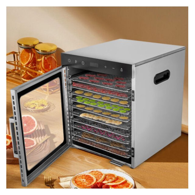 Rongfun Food Dehydrator For Fruit And Jerky 10 Trays Deshidratador De Alimentos Stainles