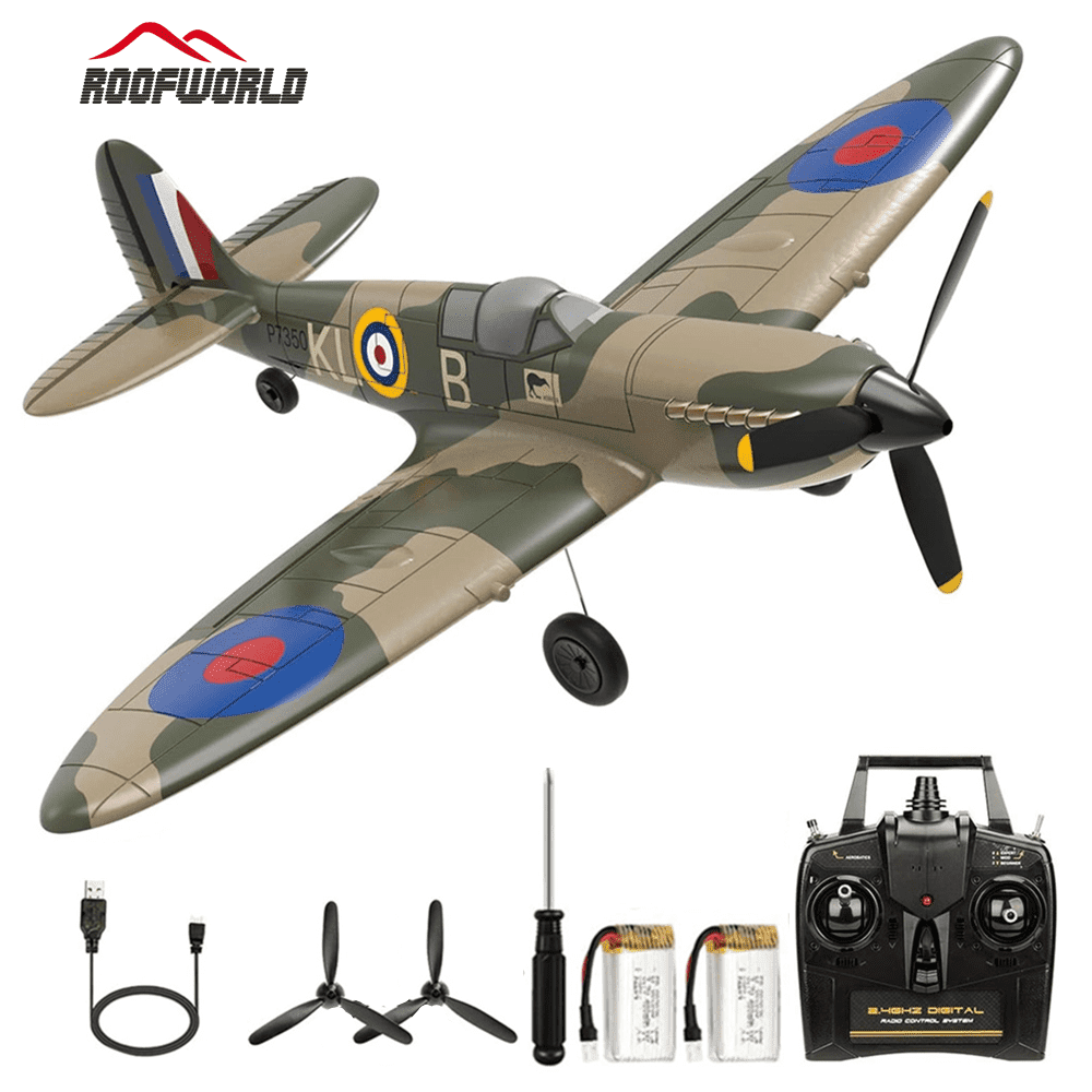 Open Box 4-CH Spitfire One Key Remote Control Airplane with Xpilot Stabilizer