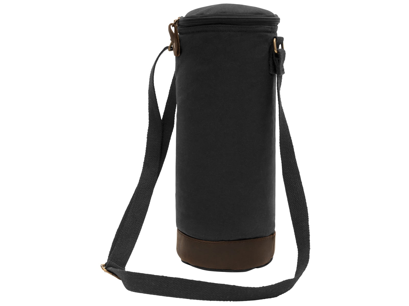 Rothco Waxed Canvas Wine Carrier Tote Bag, Black