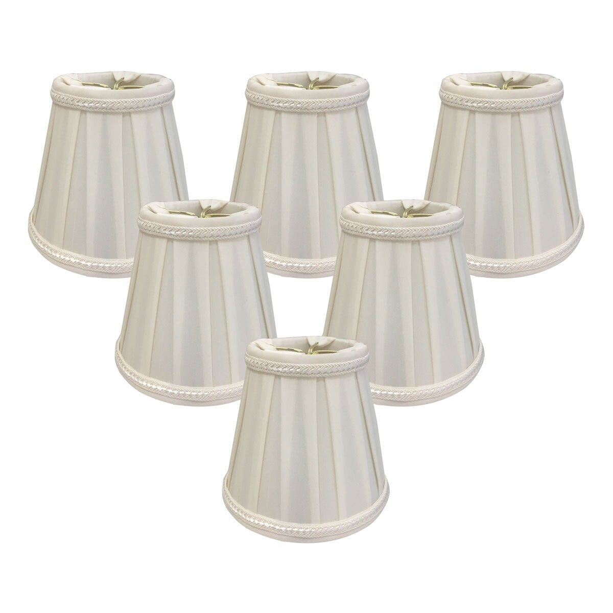 Royal Designs, Inc. Decorative Trim Empire Chandelier Shade CS-404WH-6, White, 3 x 5 x 4.5, Pack of 6