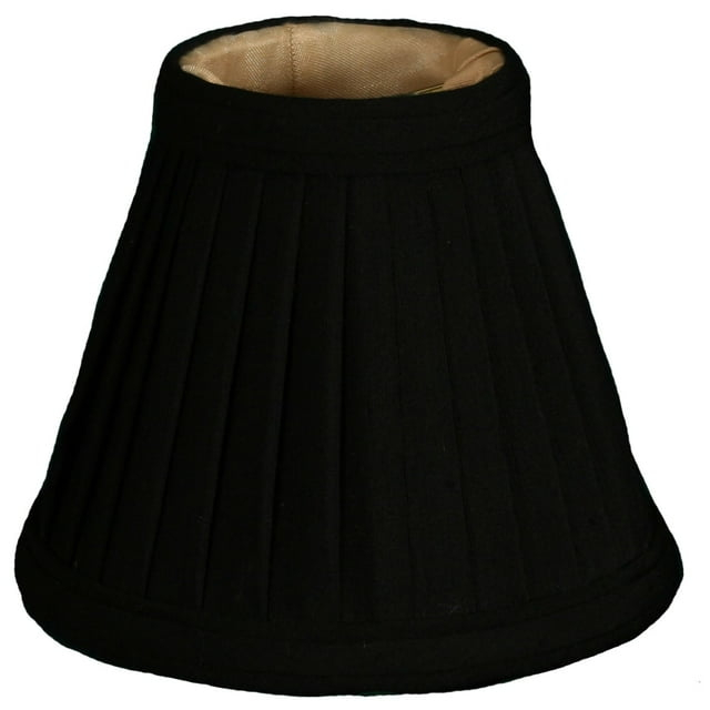 Royal Designs, Inc. Pleated Empire Chandelier Shade CS-111BLK/GL-6, Black with Gold, 2.5 x 5 x 4.25, Pack of 6