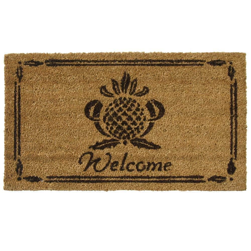 Rubber-Cal  "Pineapple Welcome Mat" Pineapple Doormat, 18 x 30-Inch
