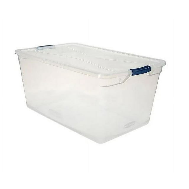 Rubbermaid Basic Latch-Lid Container 17 3/4w x 29d x 13 1/4h 95qt Clear RMCC950001