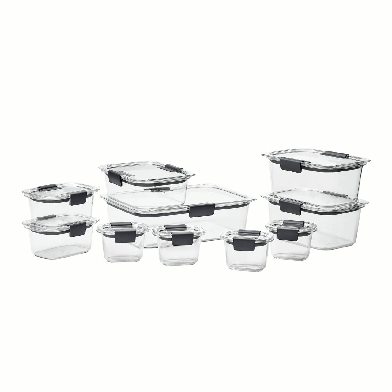 Rubbermaid Brilliance Food Storage Container, 20 Piece Variety Set