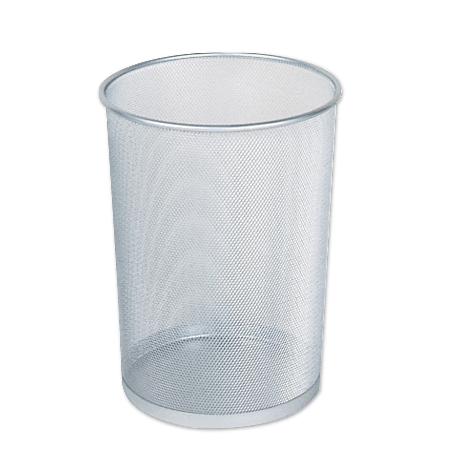 Rubbermaid Commercial Steel Mesh Wastebasket, 5 gal, Steel Mesh, Silver